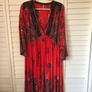 Free People floral maxi dress
